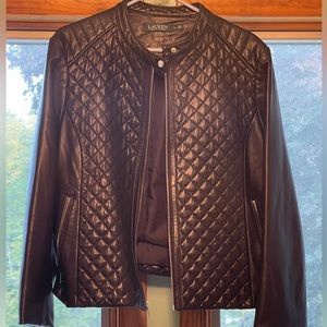Quilted Lamb Leather Ralph Lauren jacket. Beautiful classic wardrobe addition